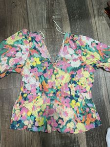 Vibrant Floral Print Top
