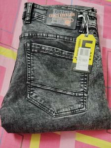 Stylish Grey Acid-Wash Denim Jeans | Trendy Casual