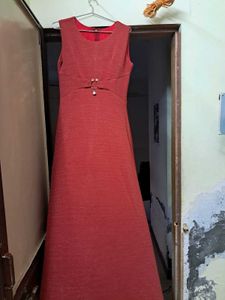 Elegant Red Sleeveless Maxi Dress