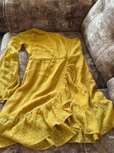 Stylish Mustard One-Shoulder Dress