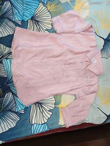 Pink Embroidered Kurta