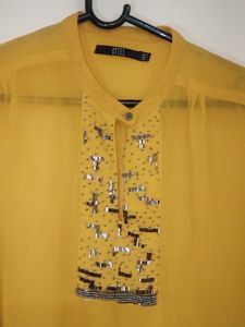 Yellow Embellished Top