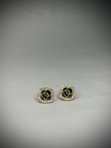 Elegant DO Black Rose Stud Earring
