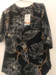 Women's Soft Cotton Blend Floral Printed Round Nec