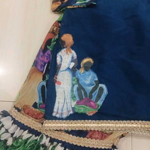 unique print Beautiful Blue garara Set