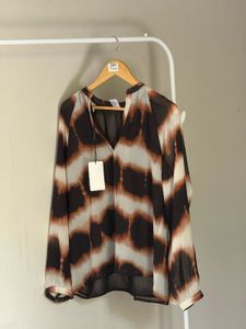 Printed Brown Blouse