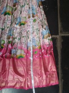 Girl's Festive Pink Anarkali Dress