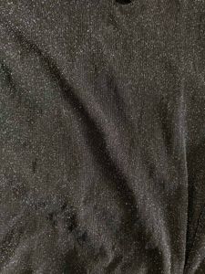 🦋Black Glitter Top Sheer Butterfly Lace Back