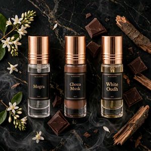 Alauddin Attar Trio - Mogra, Choco Musk, White Oud