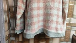 Cute Pink &amp; White Plaid Sweater