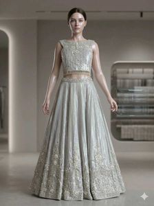 Embellished Ethnic Blouse and lehenga