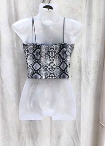 I. Stylish Snake Print Crop Top