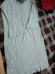 Light Blue Eyelet Palazzo Pants