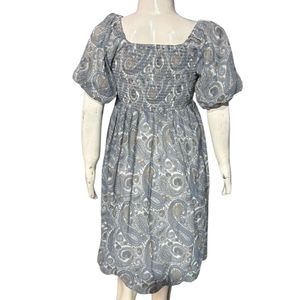 Bohemian Paisley Print Midi Dress