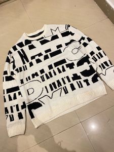 Abstract Graphic Print Sweater