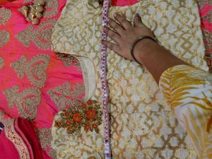 Beautiful Pink &amp; Gold Lehenga Choli Set