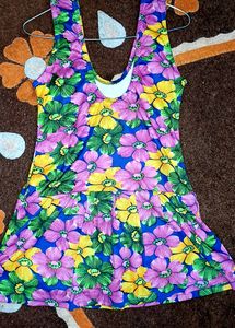 Girls Swimming Costume With Attached Underwear