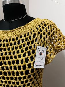 Mustard Crochet Cover Up Dress