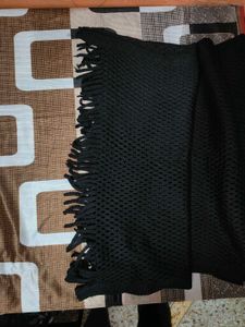 Black Knitted Winter Scarf