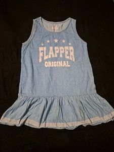 Cute Denim Ruffle Dress