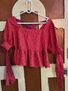 magenta pink tunic top