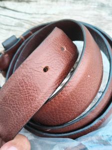 Genuine Leather Belt with Classic Buckle