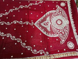🇳🇿💫🎀 Y2K Stunning Embroidered Maroon Saree