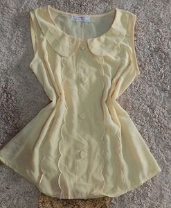 Cute Peter Pan Collar Sleeveless Top