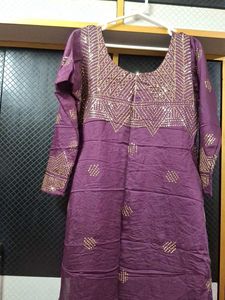 Purple Sequined Suit Set