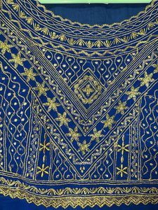 Royal Blue Embroidered Anarkali Gown