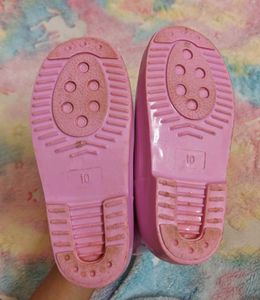 Pink Butterfly Rain Boots