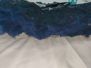 Elegant Navy Blue Girls' Party Dress