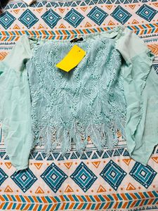 Mint Lace Top