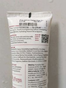 Plum Saffron &amp; Papaya Glow Bright Face Wash