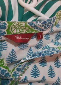 aLL Brand Bohemian Print Flaired Cotton Kurti