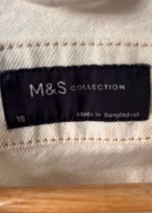 M&amp;S White Denim Jacket