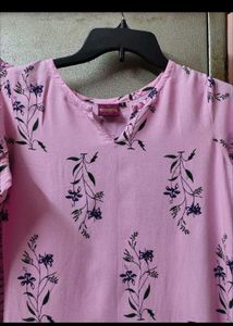 Pink Printed Kurta Set