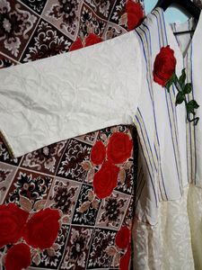 Beautiful White Print Gown 🤩