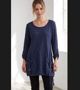 Navy Blue Baggy Top