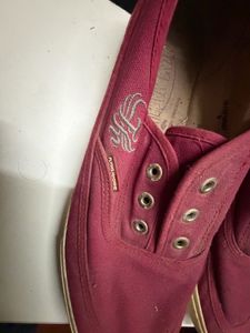 Maroon Canvas Sneakers flying machine
