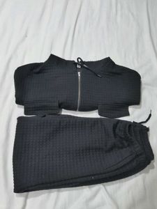 Black Quilted Co-ord Set