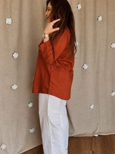 Embroidered Rust Co-Ord Set