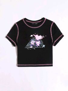 Cute Graphic Crop Top