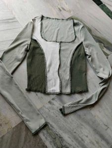 Patchwork Long Sleeve Top