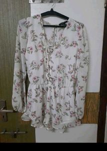 Floral Print Romper