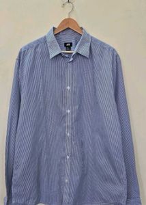 H&amp;M Striped Blue Shirt