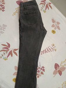 Stylish Grey Wash Flare Jeans