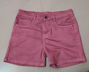 Pink Casual Shorts