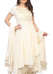 Elegant Embroidered White Kurta Set