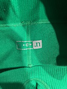 Green Ribbed Seamless Shorts